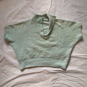 vintage mint green cropped top
